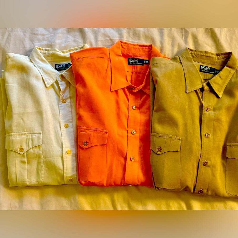 EUC Polo by Ralph Lauren Short Sleeve Shirts Size 3XB Lot of 3